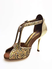 Load image into Gallery viewer, Wishdance Fascino - Scarpa da Donna in tessuto Lace e Lurex Oro
