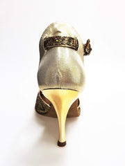 Load image into Gallery viewer, Wishdance Fascino - Scarpa da Donna in tessuto Lace e Lurex Oro