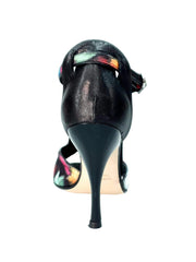 Load image into Gallery viewer, Wishdance Fascino - Scarpa da Donna in tessuto Picasso Nero e Tallone Lurex Nero