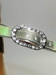 Carica immagine nella Galleria, Wishdance Fascino - Scarpa da Donna in tessuto Picasso Verde e Tallone in Lurex Oro