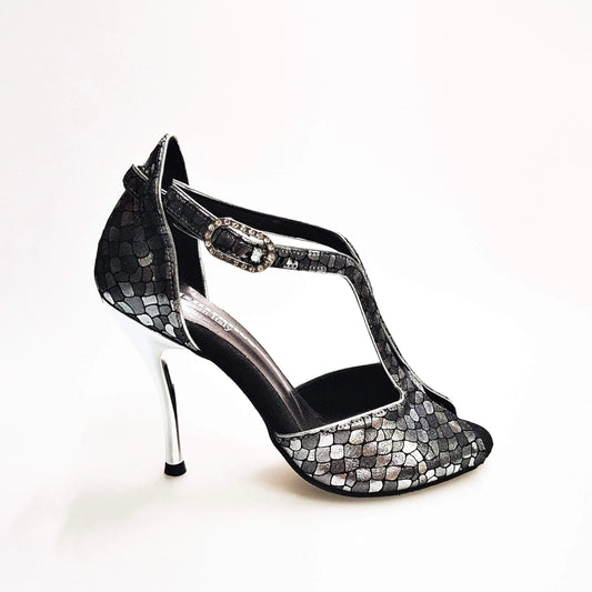 Scarpa da donna Wishdance Fascino (401) in tessuto con motivo a scale, modello CDF, elegante e comoda per ogni occasione.