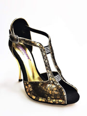 Carica immagine nella Galleria, Wishdance Fascino - Scarpa da Donna in tessuto Scale Oro