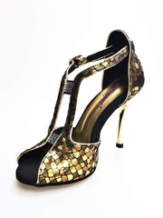 Carica immagine nella Galleria, Wishdance Fascino - Scarpa da Donna in tessuto Scale Oro