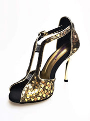Carica immagine nella Galleria, Wishdance Fascino - Scarpa da Donna in tessuto Scale Oro