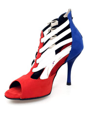 Load image into Gallery viewer, Lussuria (779) - Dance Shoes in Suede with Cuban Colors and Slim Heel