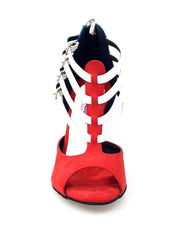 Load image into Gallery viewer, Lussuria (779) - Dance Shoes in Suede with Cuban Colors and Slim Heel