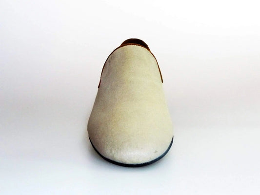 Mocassino da Uomo in Camoscio Beige Serse Wish Dance, vista laterale