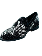 Carica immagine nella Galleria, Wishdance Mocassino Lyon Camoscio Nero miniborchie Nere e Argento