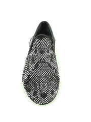 Carica immagine nella Galleria, Wishdance Mocassino Viper Nero in Camoscio Nero Swarovski neri e miniborchie