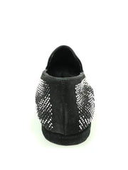 Carica immagine nella Galleria, Wishdance Mocassino Viper Nero in Camoscio Nero Swarovski neri e miniborchie