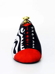 Carica immagine nella Galleria, Scarpa Jazz unisex Wishdance Savana NY09 in pelle nera con fantasia zebrata e punta anteriore personalizzata.