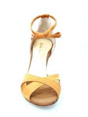 Load image into Gallery viewer, Wishdance Scarpa Basica da donna in Raso Bronzo con Cinturino doppio sulla caviglia