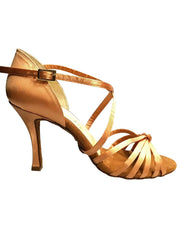 Load image into Gallery viewer, Wishdance Scarpa Basica Da donna in Raso Carne con Fascette con Cinturino Incrociato sul Collo Piede