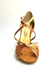 Load image into Gallery viewer, Wishdance Scarpa Basica Da donna in Raso Carne con Fascette con Cinturino Incrociato sul Collo Piede