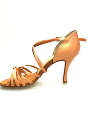 Load image into Gallery viewer, Wishdance Scarpa Basica Da donna in Raso Carne con Fascette con Cinturino Incrociato sul Collo Piede