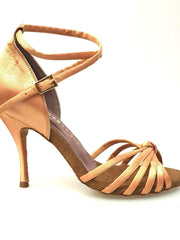 Carica immagine nella Galleria, Wishdance Scarpa basica da Donna in raso Carne con fascette e Cinturino doppio sulla caviglia