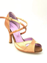 Carica immagine nella Galleria, Wishdance Scarpa Basica Da donna in Raso Carne e Cinturino Incrociato sul Collo Piede