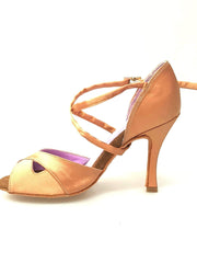 Carica immagine nella Galleria, Wishdance Scarpa Basica Da donna in Raso Carne e Cinturino Incrociato sul Collo Piede