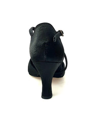 Carica immagine nella Galleria, Wishdance Scarpa Basica Da donna in Raso Nero con Cuscino memorex e Cinturino Incrociato sul Collo Piede