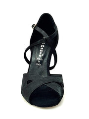 Carica immagine nella Galleria, Wishdance Scarpa Basica Da donna in Raso Nero con Cuscino memorex e Cinturino Incrociato sul Collo Piede