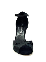 Carica immagine nella Galleria, Wishdance Scarpa Basica da donna in Raso Nero e Cinturino singolo