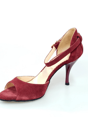 Carica immagine nella Galleria, Wishdance Scarpa in Camoscio Bordeaux con Tacco a Spillo