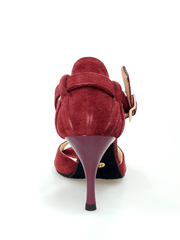 Carica immagine nella Galleria, Wishdance Scarpa in Camoscio Bordeaux con Tacco a Spillo
