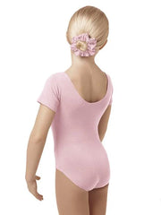 Load image into Gallery viewer, LANA (1043RD) - Body Danza Classica Mezza MLanica da Bambina Cotton Lycra Bielastica con Pettorina Antisudore
