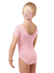 Carica immagine nella Galleria, ELIANA (1043NA) - Body Danza Classica Mezza Manica da Bambina Cotton Lycra Bielastica con Pettorina Antisudore