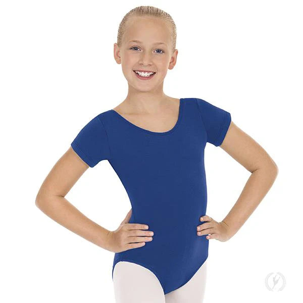 Body danza classica bambina lana e Lycra con pettorina antisudore, maniche corte, tessuto elasticizzato e confortevole.