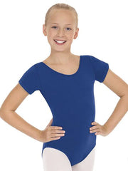 Load image into Gallery viewer, LANA (1043RD) - Body Danza Classica Mezza MLanica da Bambina Cotton Lycra Bielastica con Pettorina Antisudore
