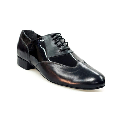 Scarpe stringate COTISO 108N Wish Dance Shop in pelle e vernice nera, modella Oxford con dettagli eleganti in pelle lucida.