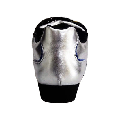 Sneaker 113H argento con profilo blu e bandierina cubana, modello Wish Dance Shop, vista frontale e dettagli di design