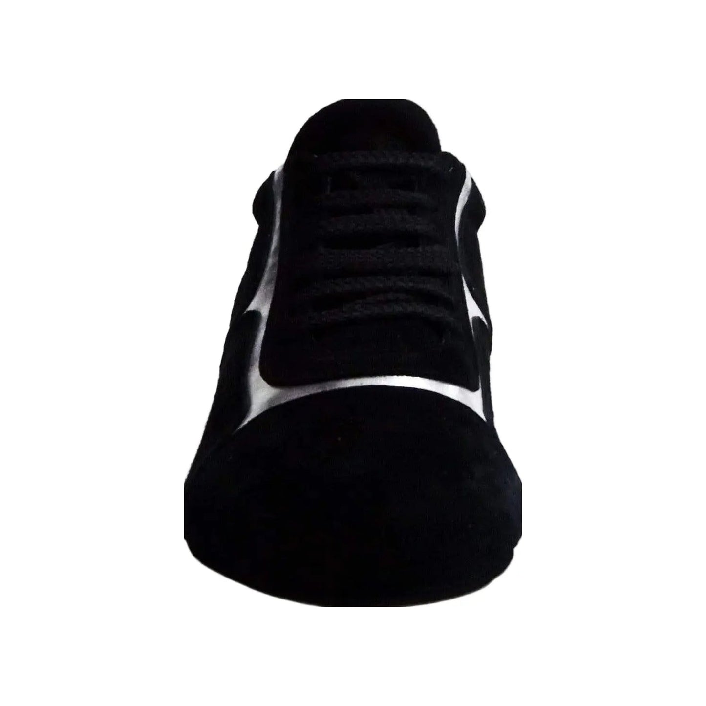 Sneaker Antony 115 da uomo in camoscio nero con inserti in pelle argento, suola bianca, stile sportivo e moderno