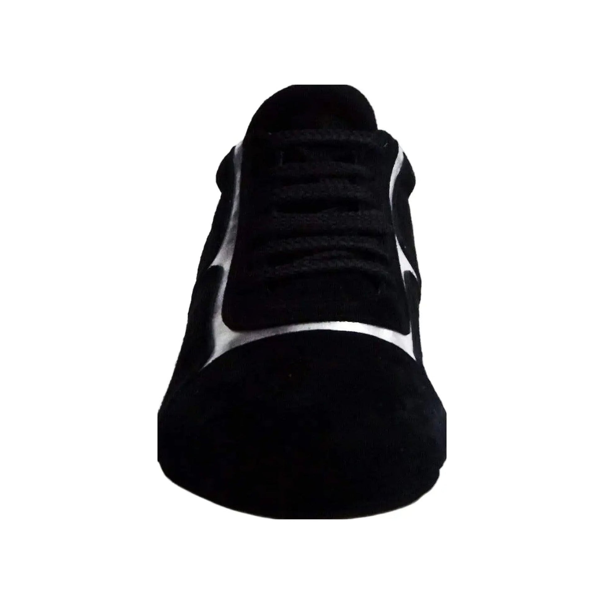 Sneaker Antony 115 da uomo in camoscio nero con inserti in pelle argento, suola bianca, stile sportivo e moderno