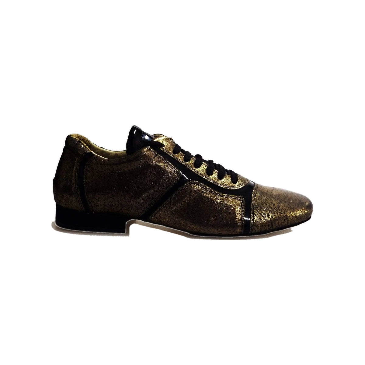 115H Scarpa Stringata da Ballo Uomo in Pelle Velour Bronzo Wish Dance, vista frontale