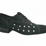 Load image into Gallery viewer, Vasco (Movida by WISH DANCE) - Scarpa da Uomo camoscio Nero Pois Camoscio Bianco
