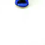 Load image into Gallery viewer, Tatyana (460PW) - Woman&#39;s Sandal in Royal Blue Suede with Silver Elastics and Silver Laminated Stiletto Heel

