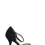Load image into Gallery viewer, 2750 (TPDA) - Black Suede and Silver Leather Shoe
