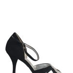Load image into Gallery viewer, 2750 (TPDA) - Black Suede and Silver Leather Shoe

