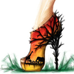 Load image into Gallery viewer, SAVANA SUNSET (460PW) - Sandalo da Donna in Camoscio Nero Elastici Oro con Tessuto Base Nera e colori Arcobaleno con inserti disegnati in Glitter Oro e tacco a spillo laminato Oro
