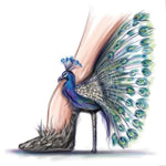 Carica immagine nella Galleria, Lussuria (779PLT) - Scarpa da Donna in Raso Seta Nero con Tacco Alto a Spillo Largo e Plateau Confort Flex
