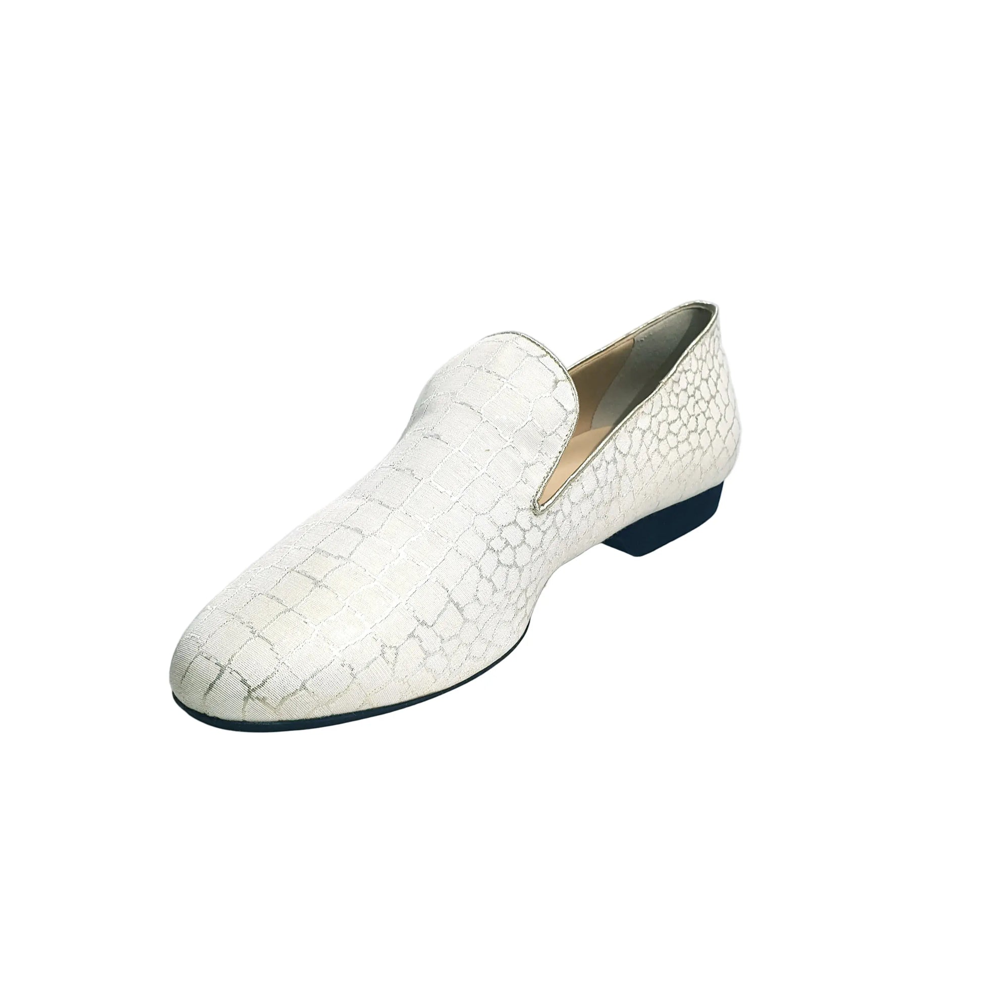 Scarpa mocassino uomo Serse (800) in tessuto lavorato Sunset beige, modello casual e elegante, con suola in gomma.