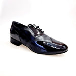 Carica immagine nella Galleria, COTISO (108N) - Scarpa da Uomo Stringata a Coda di Rondine Mod. Oxford in Vernice Nera e Pelle Nera
