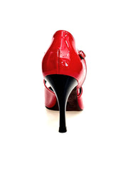 Carica immagine nella Galleria, DANY Red F.3407 (R.L. by WISH DANCE) - Scarpa da donna in Pelle di Vernice Rossa con Tacco a Rocchettino Smaltato nero

