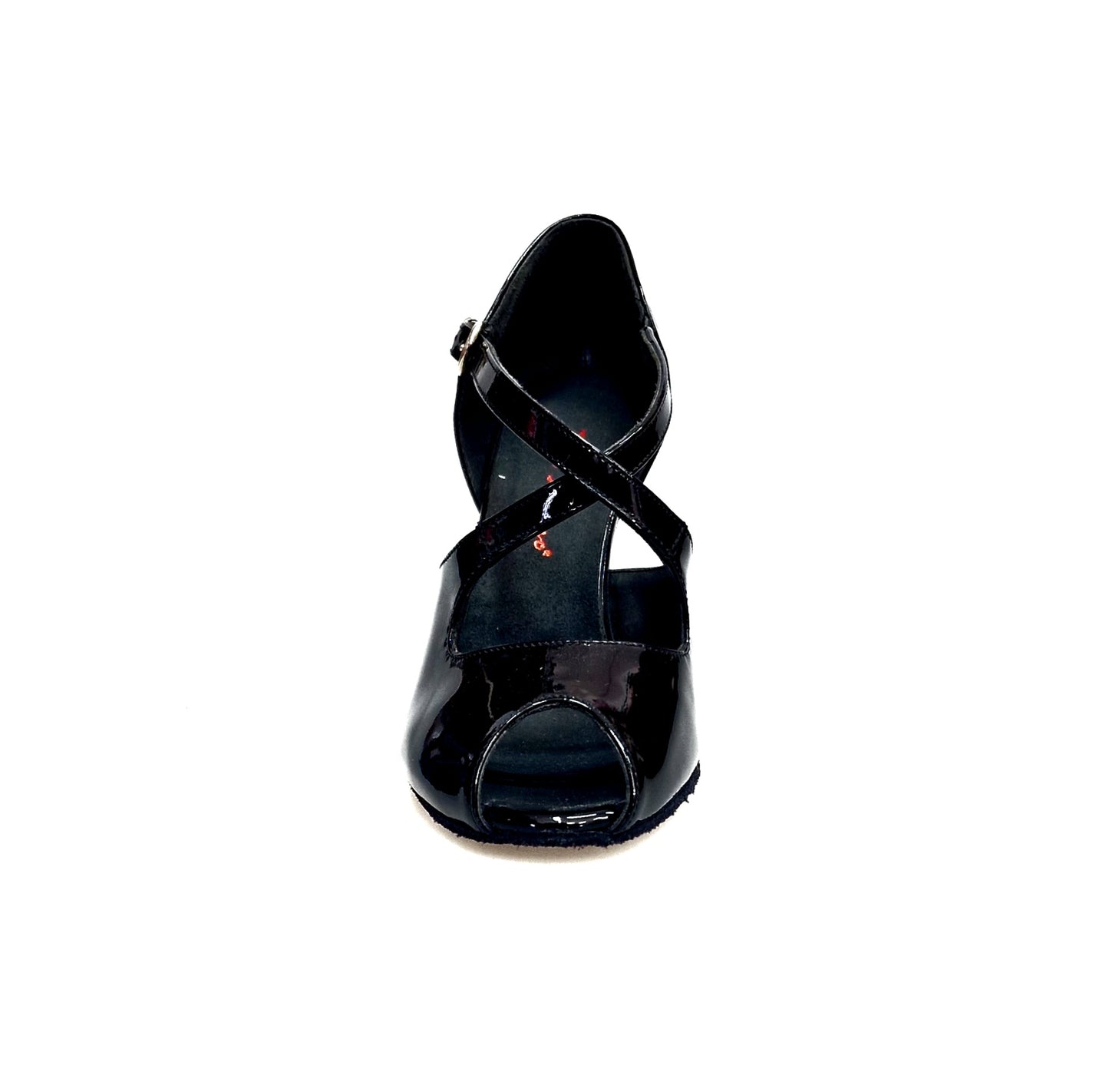 Scarpa da donna Wish Dance in pelle di vernice nera con tacco a rocchettino smaltato nero, modello DANY Black F.3407.