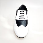 Load image into Gallery viewer, COTISO (108N) - Stringata a Coda di Rondine Mod. Oxford in Pelle Bianca e Pelle Nera
