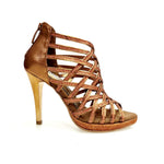 Carica immagine nella Galleria, Intrigo (780PLT) - Scarpa da Donna in Glitter Bronzo Tallone in Lurex Bronzo con Tacco alto a Spillo Largo Laminato Oro Ramato e Plateau Flex
