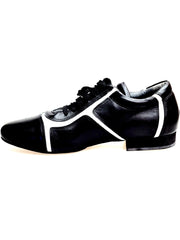 Load image into Gallery viewer, Antony 115 Sneaker - Scarpa da Uomo Pelle nera Inserti Vernice Bianca
