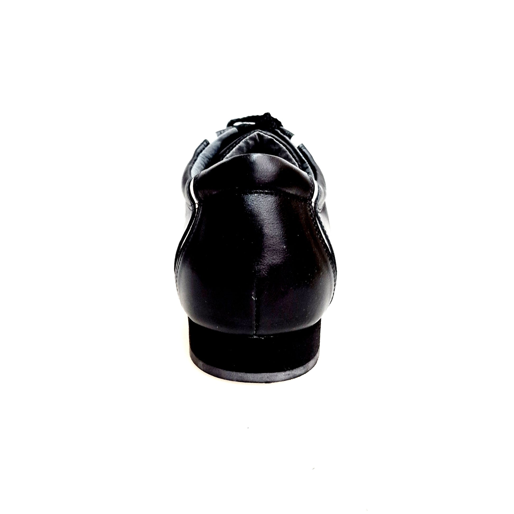 Sneaker Antony 115 da uomo in pelle nera con inserti in vernice bianca, scarpa casual Wish Dance Shop